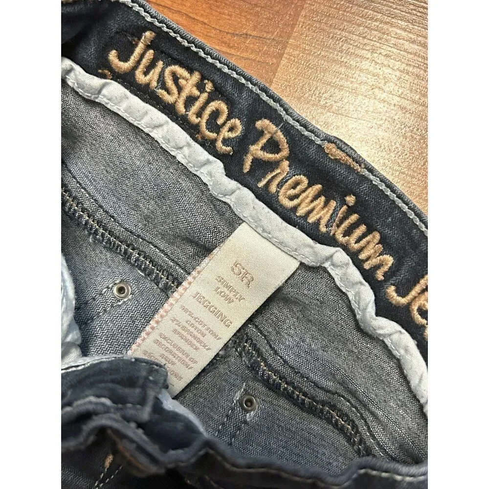 Justice girls jeans pants 5R Simply Low Jegging